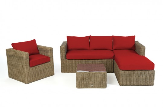 Lounge Jurassic natural Polsterbezug rot