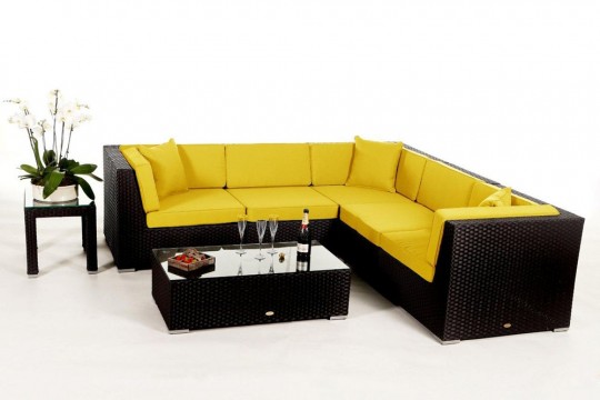 Lounge Möbel day Polsterbezug gelb