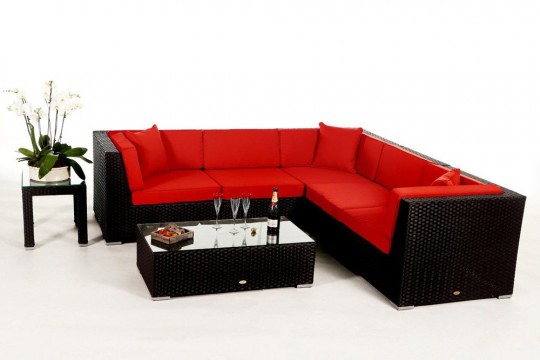 Lounge Möbel day Polsterbezug rot