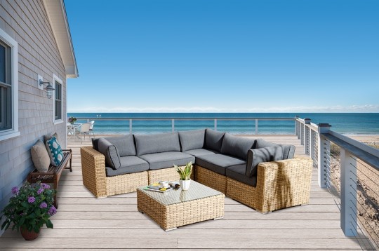 maryland rattan ecklounge hellbraun