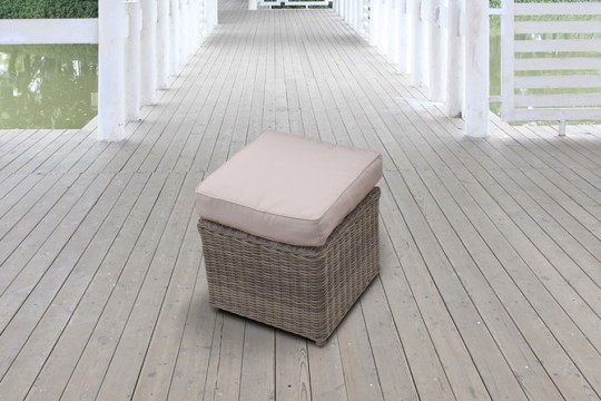 Möbel Gartenmöbel Rattan Lounge Dining Broadway Hocker natural round