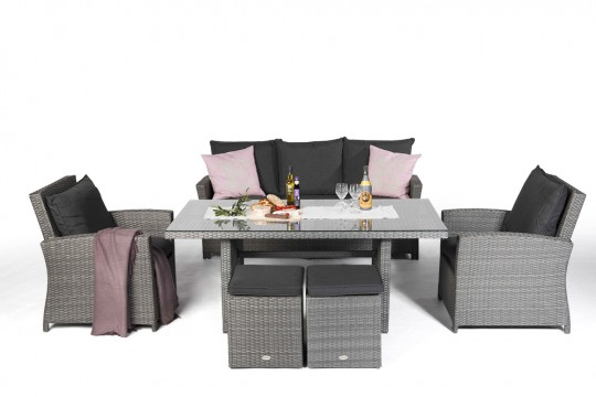 Möbel Rattanmöbel Lounge WilmaSitzgruppe, mix grau
