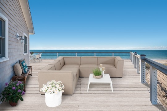 Outdoor Ecklounge Saidy mit Alu Tisch