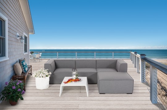 Outdoor Loungemöbel Mayflower 5 teilig grau
