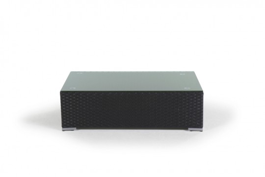 Rattan Bank Fernando mit Glas