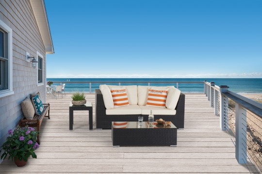 Rattan Garten Lounge Rattanmöbel Promi schwarz