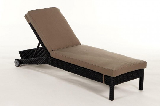 Rattan Liegestuhl Palma - Liegepolster sandbraun