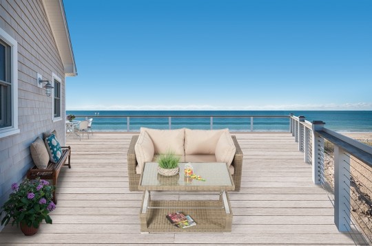 Rattan Lounge 2er Sofa Grace natural