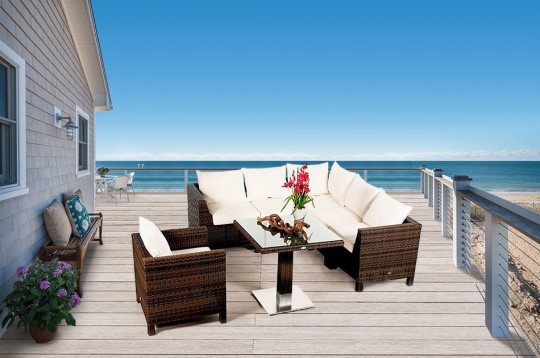 Rattan Lounge Dining Darling Ecklounge mix braun