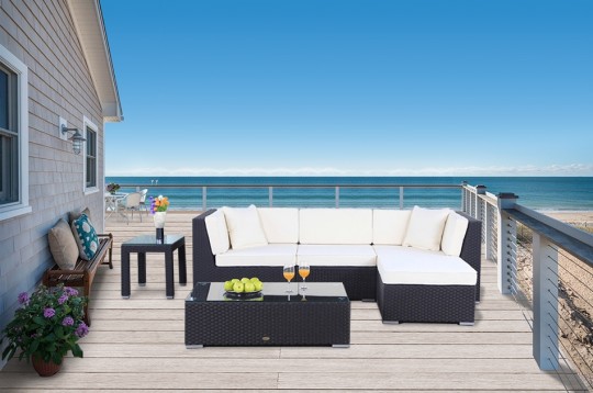 Rattan Lounge Murano Rattanmöbel Polster beige