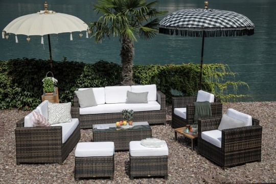 Rattan Lounge Sitzgruppe Madison Deluxe