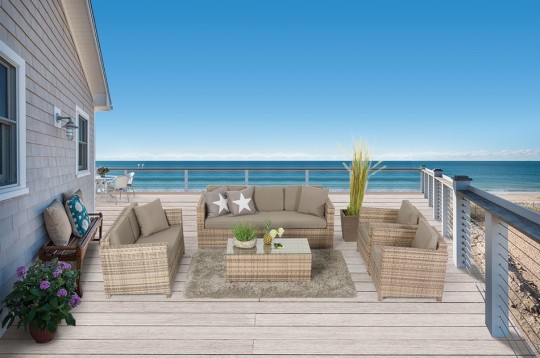 Rattan Sofa Set Madison für den Garten