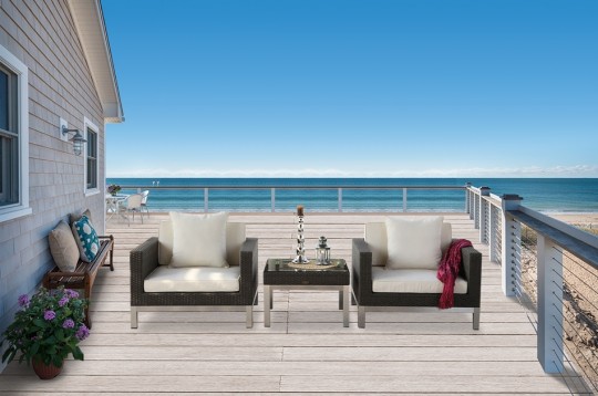 Rattanmöbel Ela Lounge: Polsterbezug beige