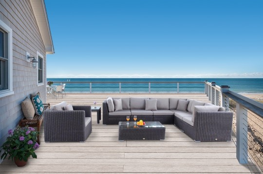 Rattanmöbel Gartenmöbel El Vado grosse Lounge braun