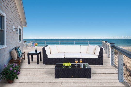 rattanmoebel nena schwarz 250 rattansofa