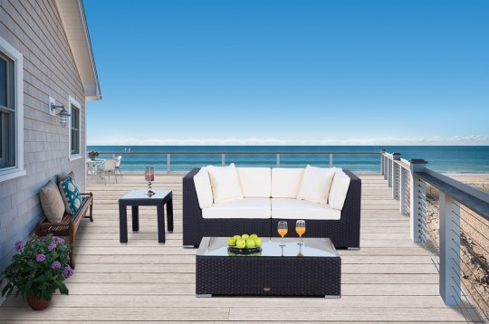 Rattanmöbel Rattan Lounge - Orient schwarz