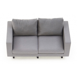 2-Sitzer Sofa Trinidad graue Sitzpolster