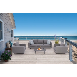 3er Loungeset Grenada grau