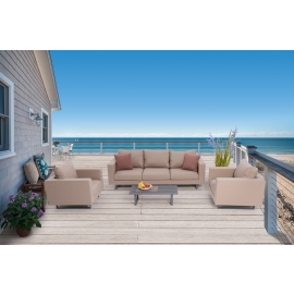 3er Loungeset Grenada sandbraun