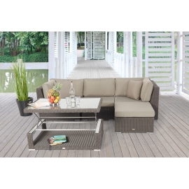 3er Rattan Lounge Noah braun Lounge Dining