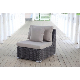 3er Rattan-Lounge Noah braun Mittelteil