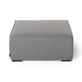 Allwetter Gartenlounge Cambria grau Fusshocker big