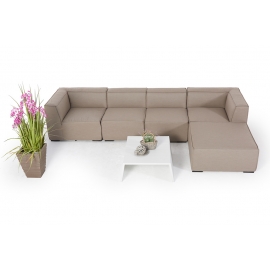  Allwetter Lounge mit Tisch Salena sandbraun