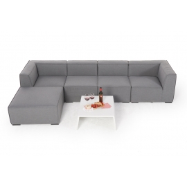 Allwetter Lounge Salena grau 6-teilig