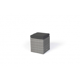 Barney Rattan Lounge Dining Rattanhocker grau