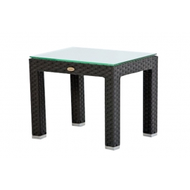 Beistelltisch mit Glas - Orient Lounge schwarz
