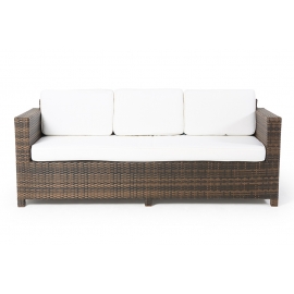 Dakato 3-er Garten Sofa braun