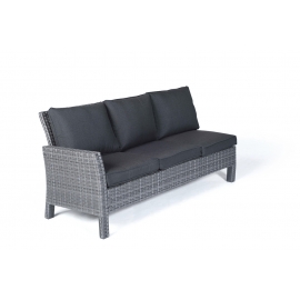 Eckbank Esstisch Mauritius mixgrau Sofa links