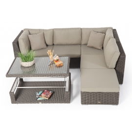 Elli Rattanlounge Dining Tischset braun