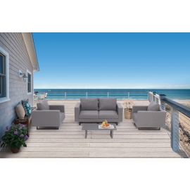 Garten 2er Sofa Somerset 2 Sessel grau