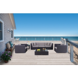 Garten Lounge Rattan Lounge President braun