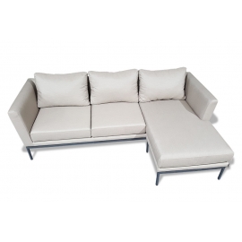 Gartenlounge Benz 3er Sofa sandbraun