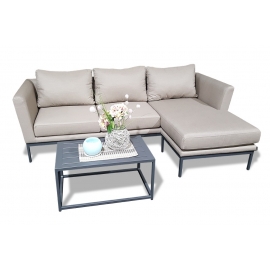 Gartenlounge Benz 3er Sofa und Tisch