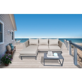 Gartenlounge Benz wetterfest sandbraun