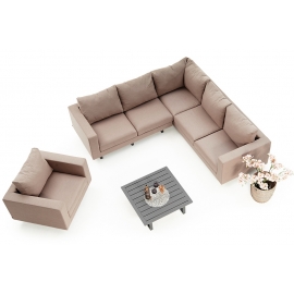 Gartenlounge  Ecke Santorini mit Sessel