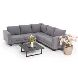 Gartenlounge Santorini Sunbrella Stoff grau