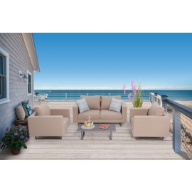 Gartenlounge Somerset wetterfest sandbraun