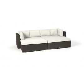 Gartenmöbel Lounge Buddha Stoffbezug Set beige