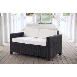 Gartenmöbel Baju Rattan Loungesofa braun