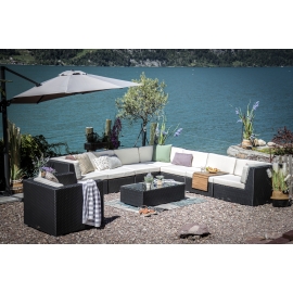 Gartenmöbel grosse Master Lounge schwarz