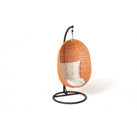 Gartenmöbel Hängekorb Coco orange Polster beige