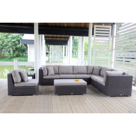 Gartenmöbel Lord Lounge braun XL Rattanlounge