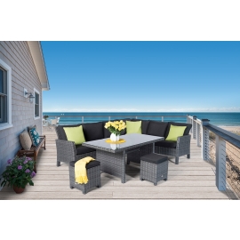 Gartenmöbel Lounge Dining Betty mix grau