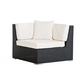 Gartenmöbel Rattanmöbel Gloria Eckelement schwarz