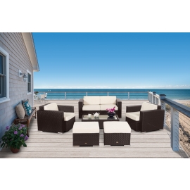 Gartenmöbel Rattanmöbel Lounge Mozart braun