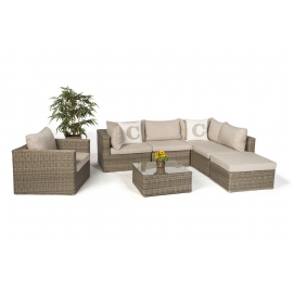 Gartenmöbel Rattanmöbel Lounge Texas Special mit Deko